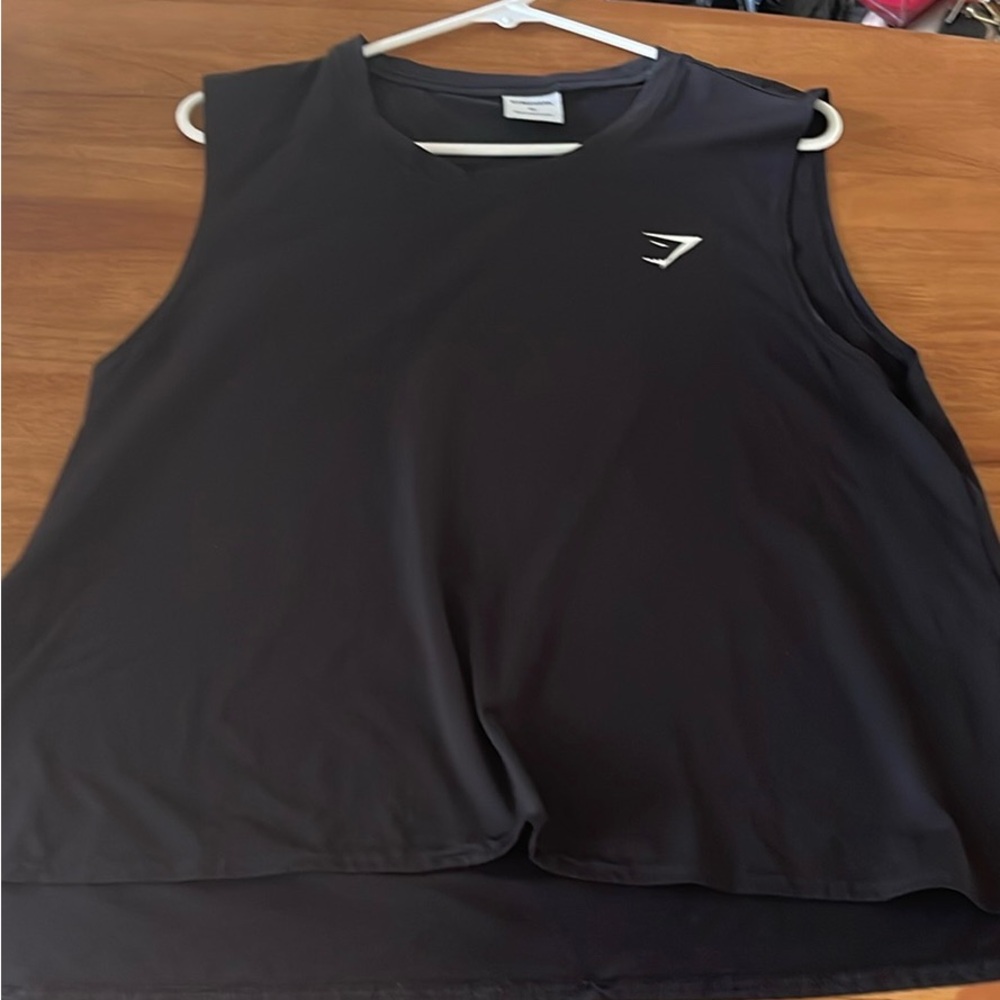 Gymshark muscle tank cropped XL Black Sleeveless Gym Top